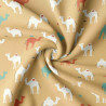 Algodón estampado CHAMEAU Avellana / Multicolor vintage